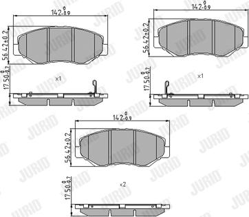 Jurid 572504J - Σετ τακάκια, δισκόφρενα www.parts5.com