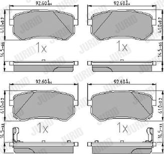 Jurid 572527J - Brake Pad Set, disc brake www.parts5.com