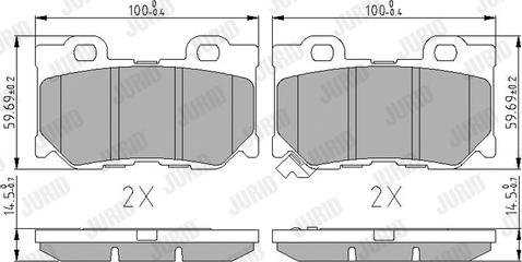 Jurid 572659J - Brake Pad Set, disc brake www.parts5.com