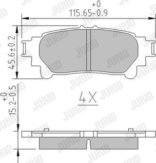 Jurid 572656J - Brake Pad Set, disc brake parts5.com