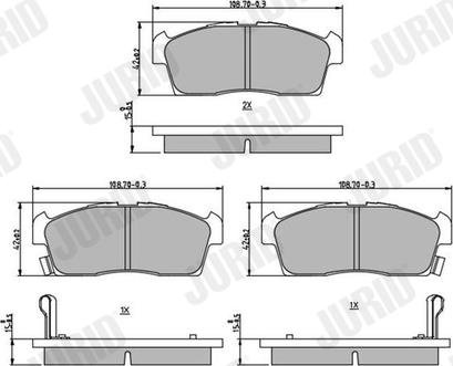 Jurid 572611J - Set placute frana,frana disc www.parts5.com