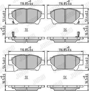 Jurid 572618J - Set placute frana,frana disc www.parts5.com