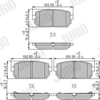 Jurid 572613J - Brake Pad Set, disc brake www.parts5.com