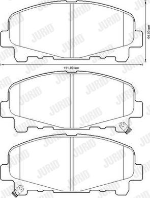 Jurid 572635JC - Тормозные колодки, дисковые, комплект www.parts5.com