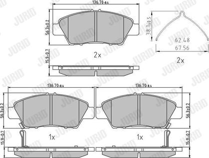 Jurid 572637J - Brake Pad Set, disc brake www.parts5.com