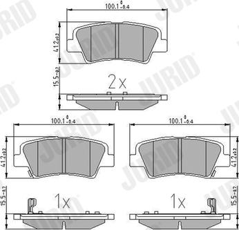 Jurid 572629J - Brake Pad Set, disc brake parts5.com