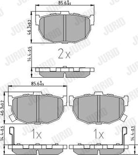 Jurid 572127J - Brake Pad Set, disc brake parts5.com