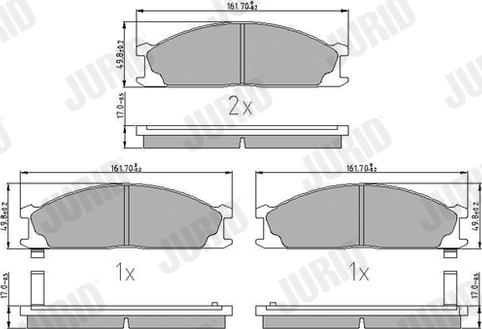 Jurid 572373J - Set placute frana,frana disc www.parts5.com