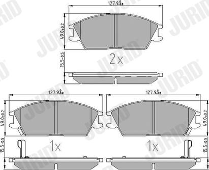 Jurid 572268J - Komplet zavornih oblog, ploscne (kolutne) zavore www.parts5.com