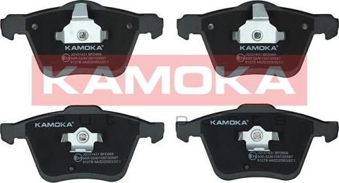 Kamoka JQ101431 - Sada brzdových destiček, kotoučová brzda www.parts5.com