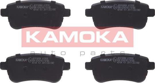 Kamoka JQ1018364 - Fékbetétkészlet, tárcsafék www.parts5.com