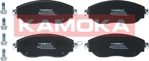 Kamoka JQ101381 - Комплект спирачно феродо, дискови спирачки www.parts5.com