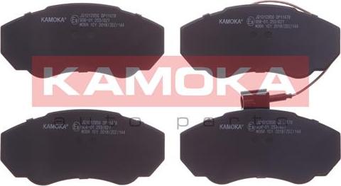 Kamoka JQ1012956 - Тормозные колодки, дисковые, комплект www.parts5.com