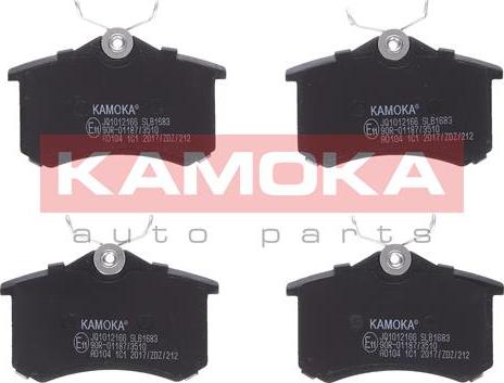 Kamoka JQ1012166 - Brake Pad Set, disc brake parts5.com