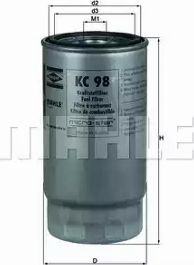 KNECHT KC 98 - Yakıt filtresi www.parts5.com