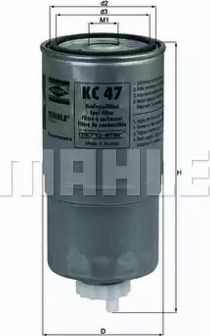 KNECHT KC 47 - Filtru combustibil www.parts5.com