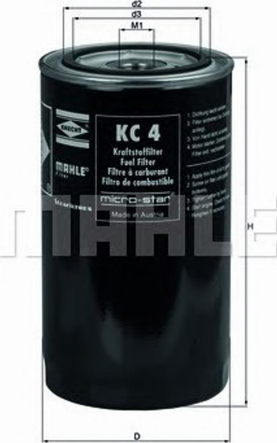 KNECHT KC 4 - Filtro combustible www.parts5.com