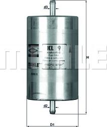 KNECHT KL 9 - Filtro combustible www.parts5.com