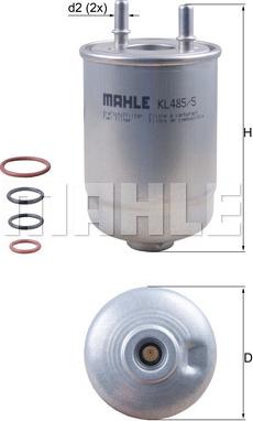 KNECHT KL 485/5D - Fuel filter parts5.com