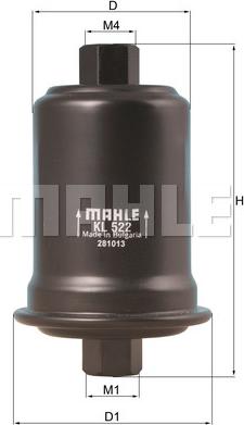 KNECHT KL 522 - Fuel filter www.parts5.com