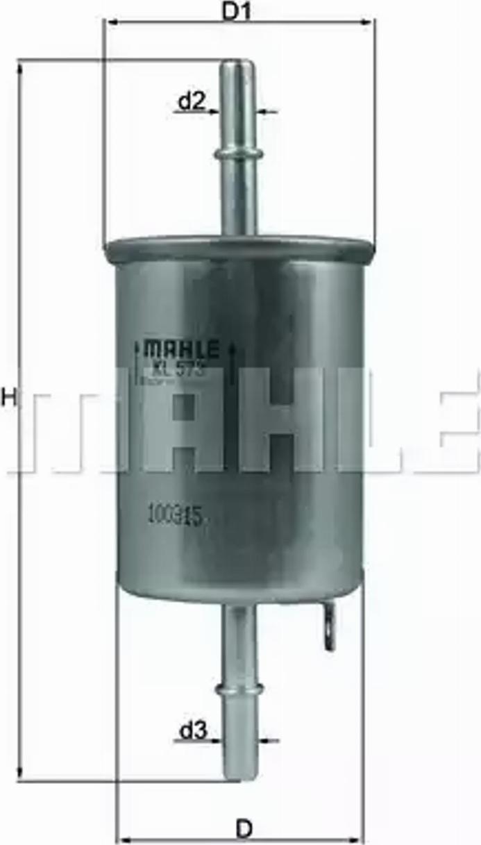 KNECHT KL 573 - Fuel filter parts5.com
