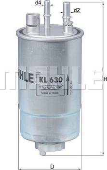 KNECHT KL 630 - Filtro combustible www.parts5.com