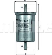 KNECHT KL 146 - Fuel filter parts5.com