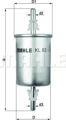 KNECHT KL 83 - Fuel filter parts5.com