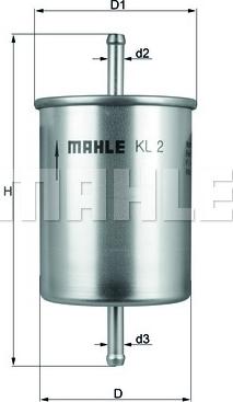 KNECHT KL 2 - Fuel filter parts5.com