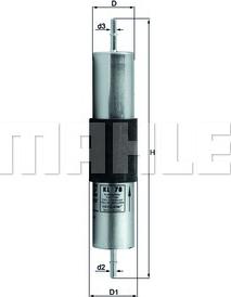 KNECHT KL 78 - Fuel filter parts5.com