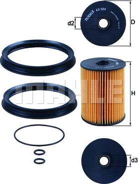 KNECHT KX 504D - Fuel filter parts5.com