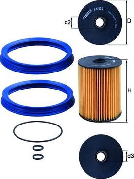 KNECHT KX 503D - Fuel filter www.parts5.com