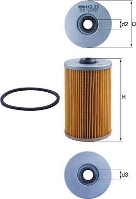 KNECHT KX 35 - Fuel filter www.parts5.com