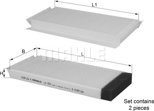 KNECHT LA 450/S - Filter, interior air www.parts5.com