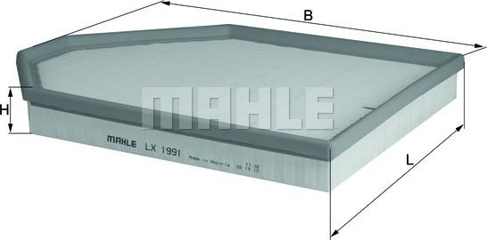 KNECHT LX 1991 - Air Filter parts5.com