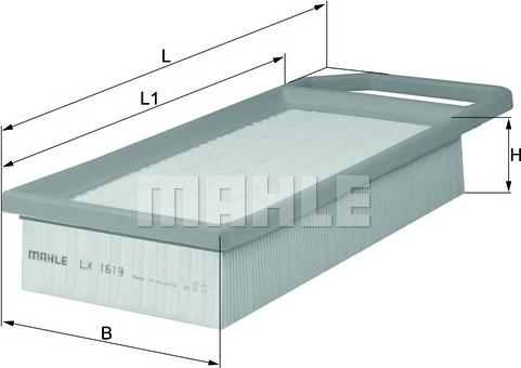 KNECHT LX 1619 - Air Filter www.parts5.com