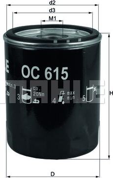 KNECHT OC 615 - Oil Filter parts5.com