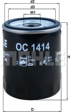 KNECHT OC 1414 - Oil Filter www.parts5.com