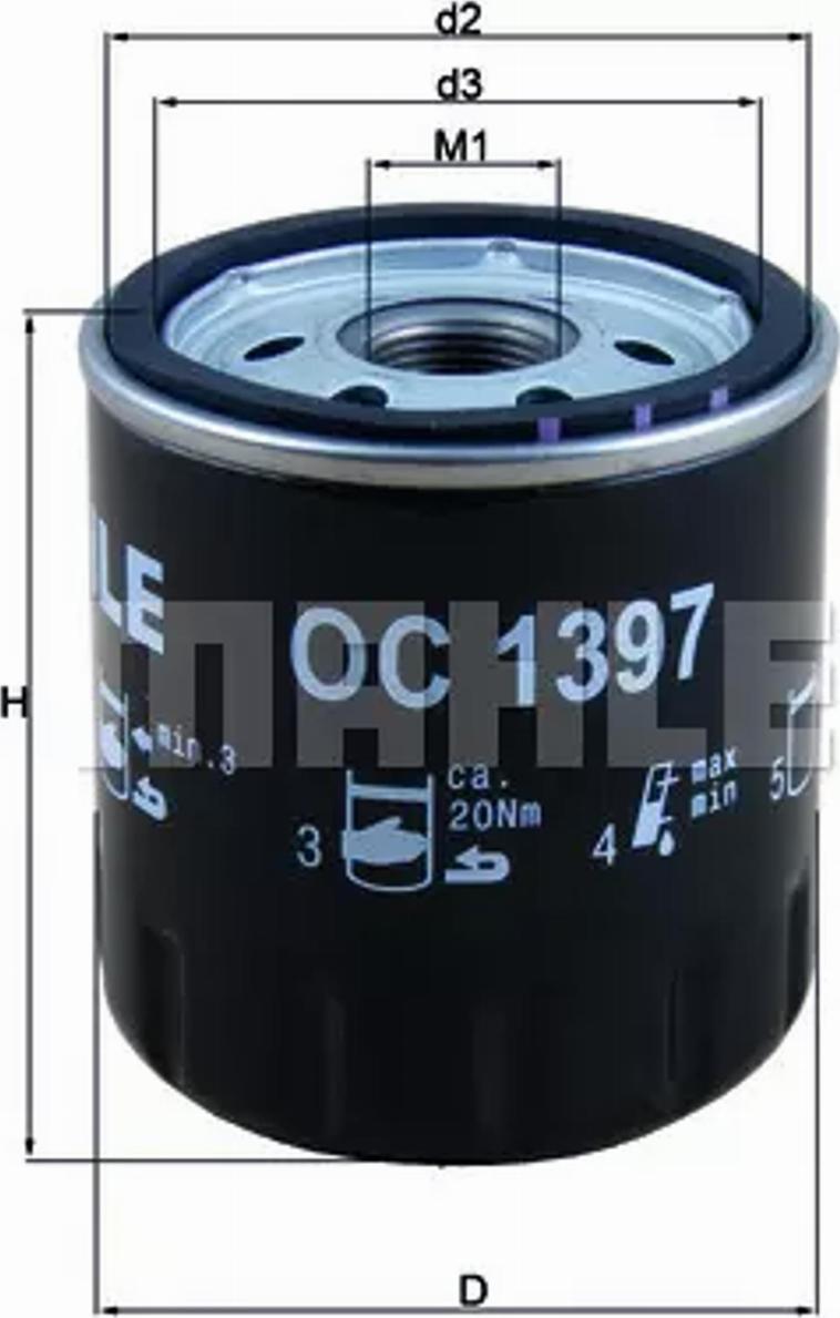 KNECHT OC 1397 - Oil Filter parts5.com