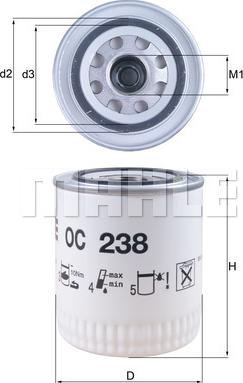 KNECHT OC 238 - Oil Filter parts5.com