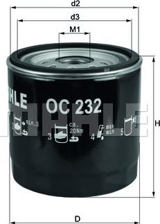 KNECHT OC 232 - Oil Filter www.parts5.com