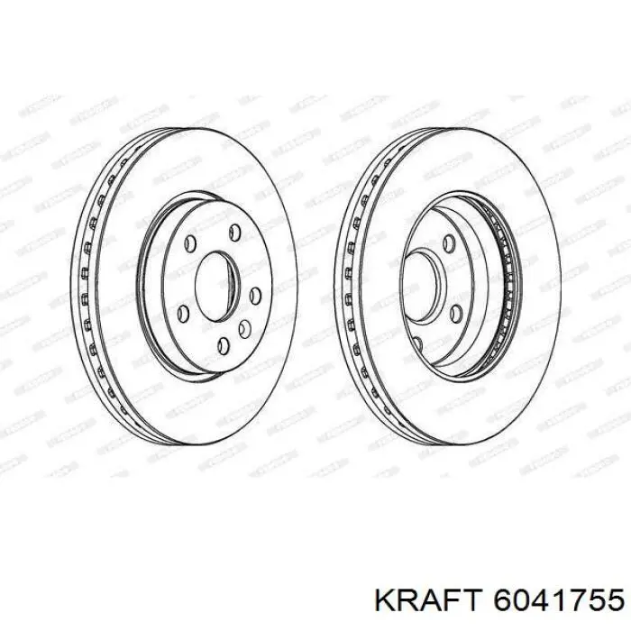 KRAFT AUTOMOTIVE 6041755 - Disc frana www.parts5.com