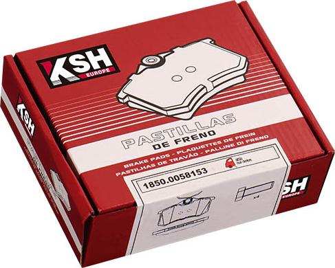 KSH EUROPE 1850.0058139 - Тормозные колодки, дисковые, комплект www.parts5.com