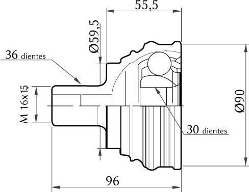 KSH EUROPE 1860.0068002 - Nivelsarja, vetoakseli www.parts5.com