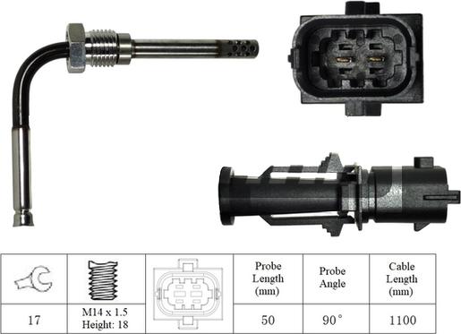 LEMARK LXT054 - Sensor, exhaust gas temperature parts5.com