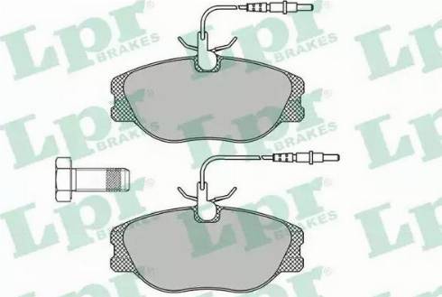 LPR 05P498 - Brake Pad Set, disc brake www.parts5.com