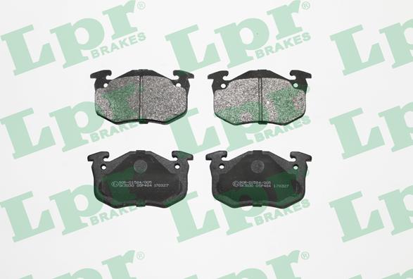 LPR 05P484 - Тормозные колодки, дисковые, комплект www.parts5.com