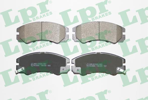 LPR 05P565 - Brake Pad Set, disc brake www.parts5.com