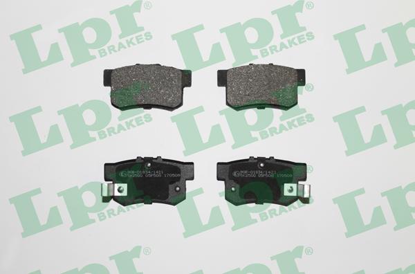 LPR 05P508 - Sada brzdových destiček, kotoučová brzda www.parts5.com