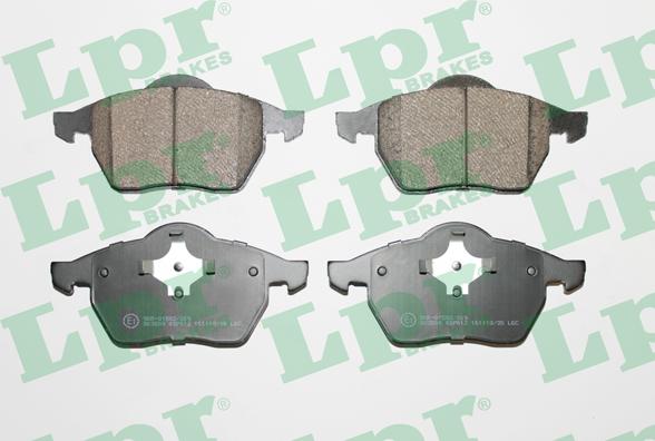 LPR 05P612 - Тормозные колодки, дисковые, комплект www.parts5.com